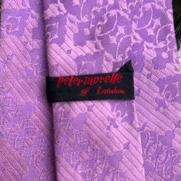 Vintage Peter Morelle of London Men’s Tie. Purple. - Picture 2 of 4